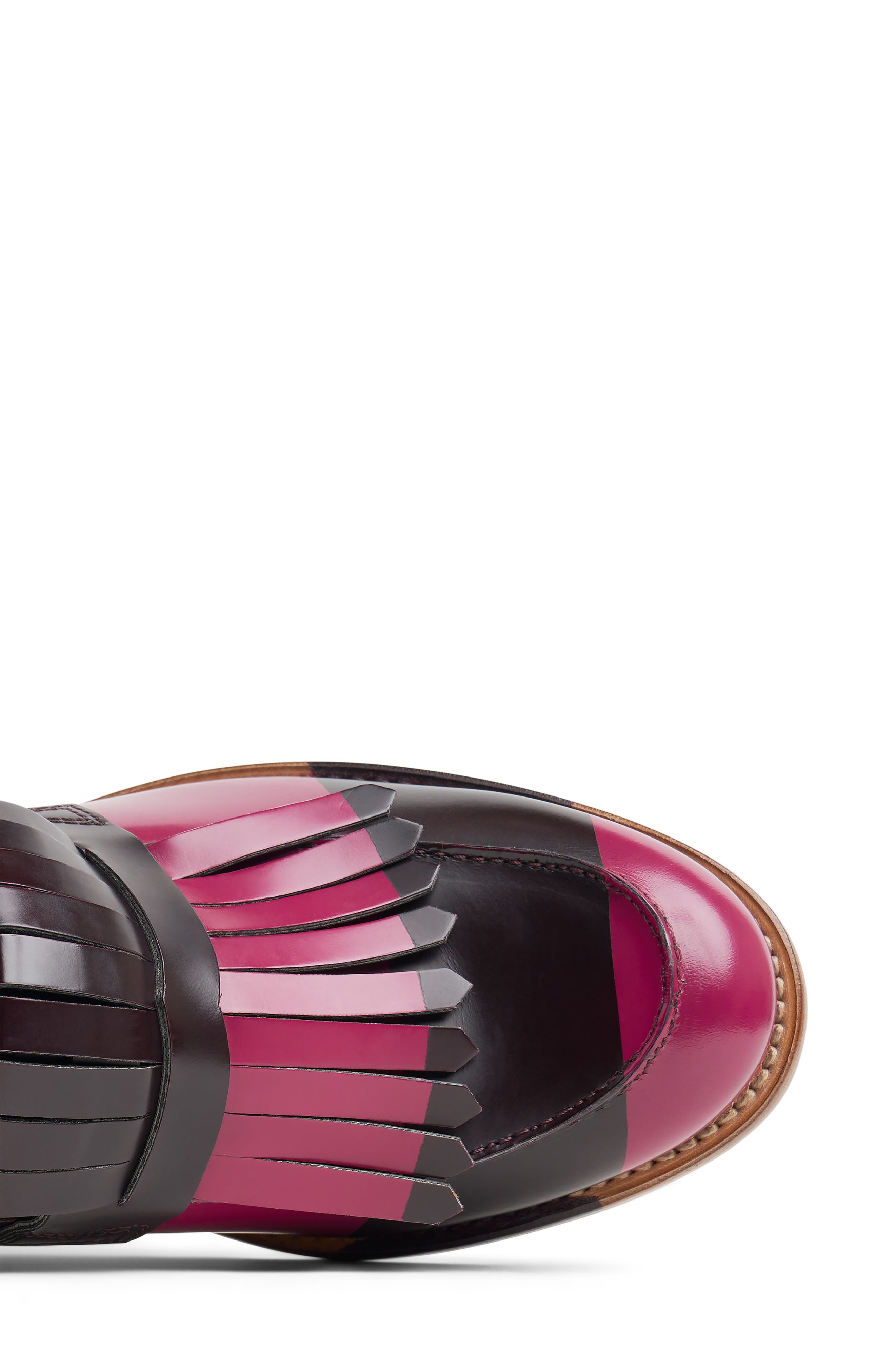 The Office of Angela Scott Miss Day Kiltie Fringe Pump, Alternate, color, Boysenberry