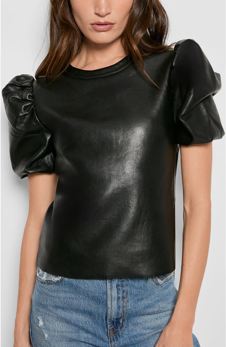 AS by DF Mara Recycled Leather Tee, Main, color, 