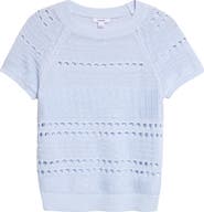 Reiss Chloe Raglan Sleeve Semisheer Linen Sweater