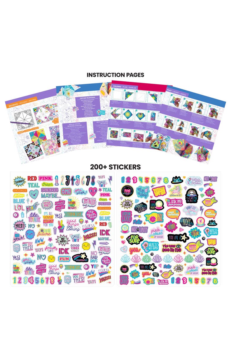 Fashion Angels Secret Message Fortune Teller Set 40 Origami Sheets, Alternate, color, Multicolored