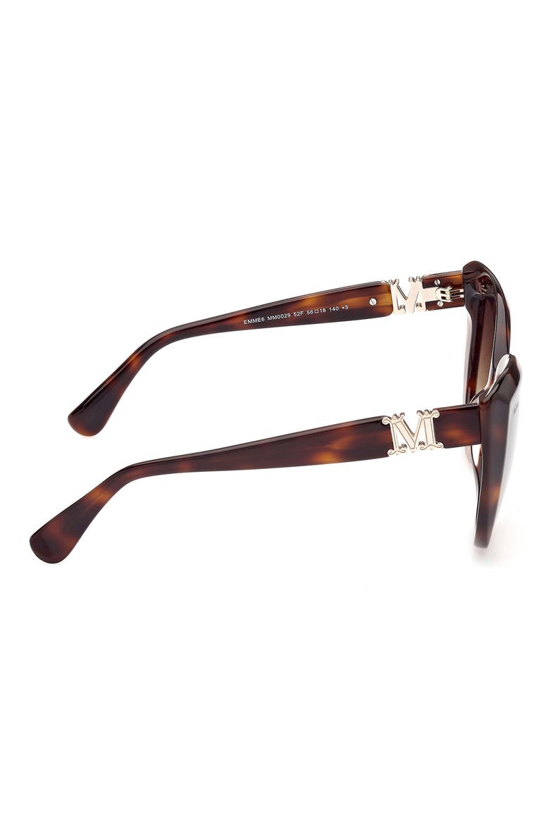 56mm Gradient Cat Eye Sunglasses, Alternate, color, DHAV/ BRNG