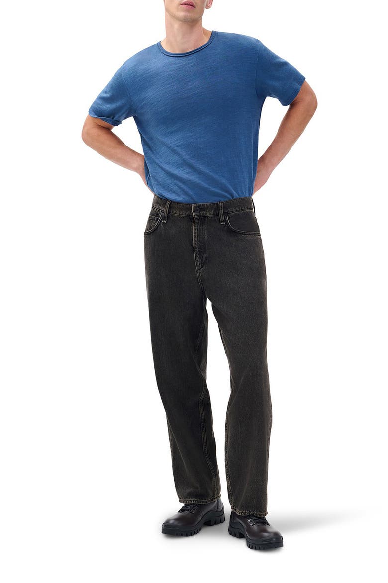 rbBAGGY Authentic Rigid Jeans, Alternate, color, BLACK