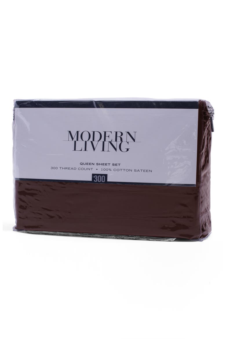 300 Thread Count Cotton Sateen Sheet Set, Alternate, color, JAVA