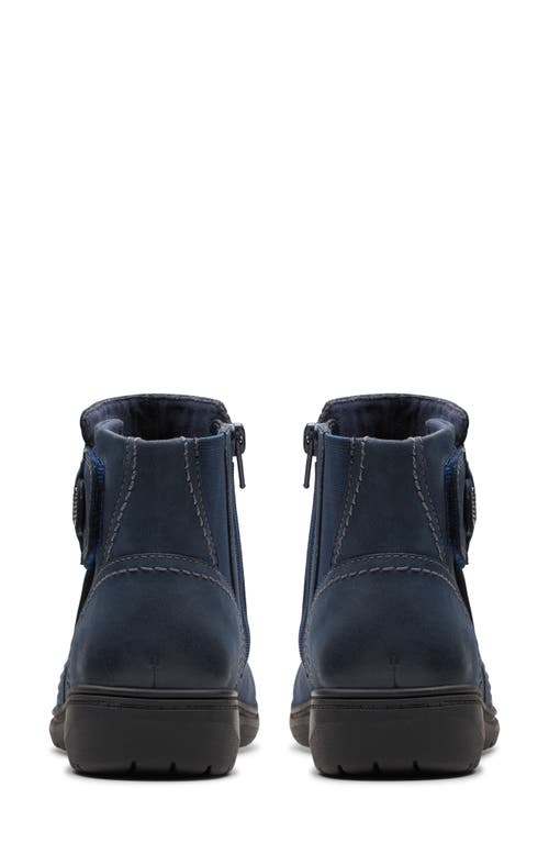 Clarks ® Carleigh Leather Ankle Boot In Blue