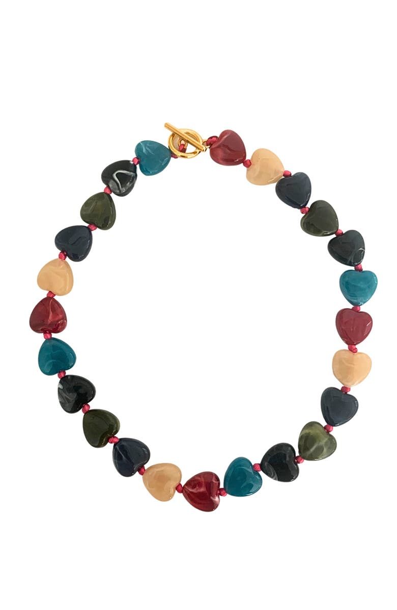 PINK HALEY Heart Choker Necklace, Main, color, 