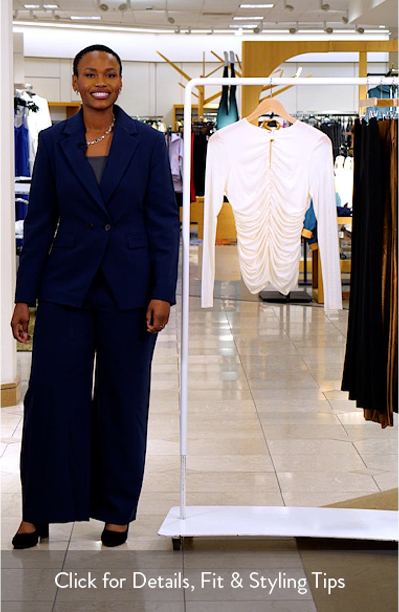 Yasmine Ruched Long Sleeve Shirt, sales video thumbnail