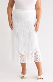 Vince Godet Organic Cotton Crochet Skirt