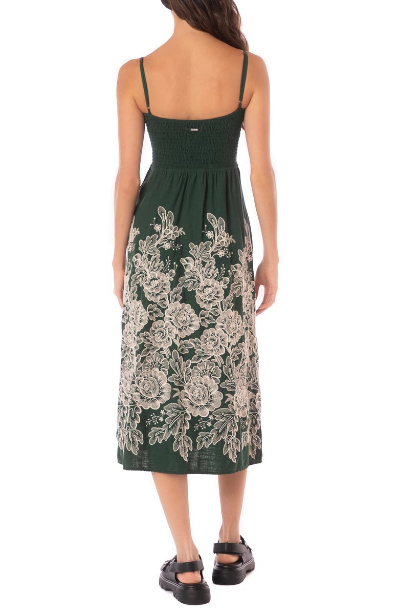 Maaji Smocked Cover-Up Dress, Alternate, color, Green