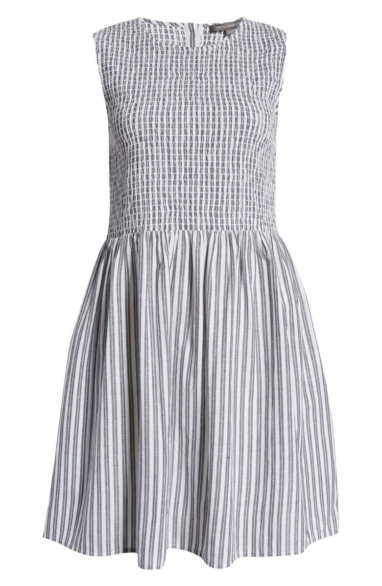 French Connection Stripe Smocked Dress, Alternate, color, 
