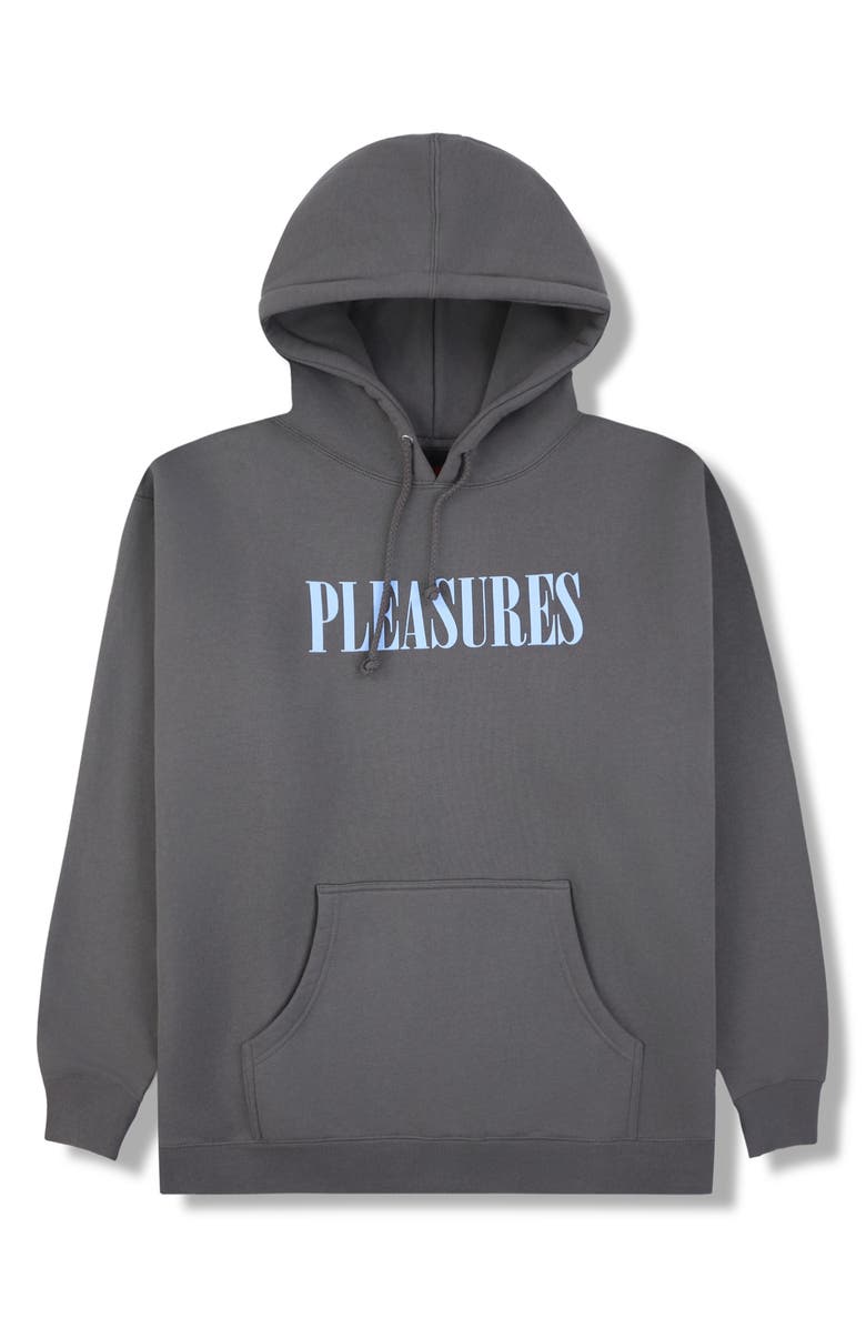 PLEASURES House Blend Graphic Hoodie, Alternate, color, Charcoal