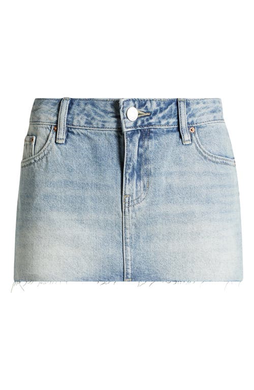 PACSUN PACSUN EVALINA RAW HEM DENIM MINISKIRT