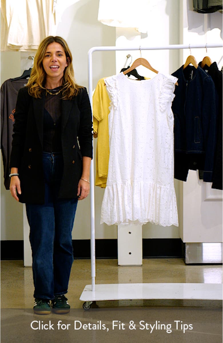 Floral Lace Flutter Sleeve Shift Dress, sales video thumbnail