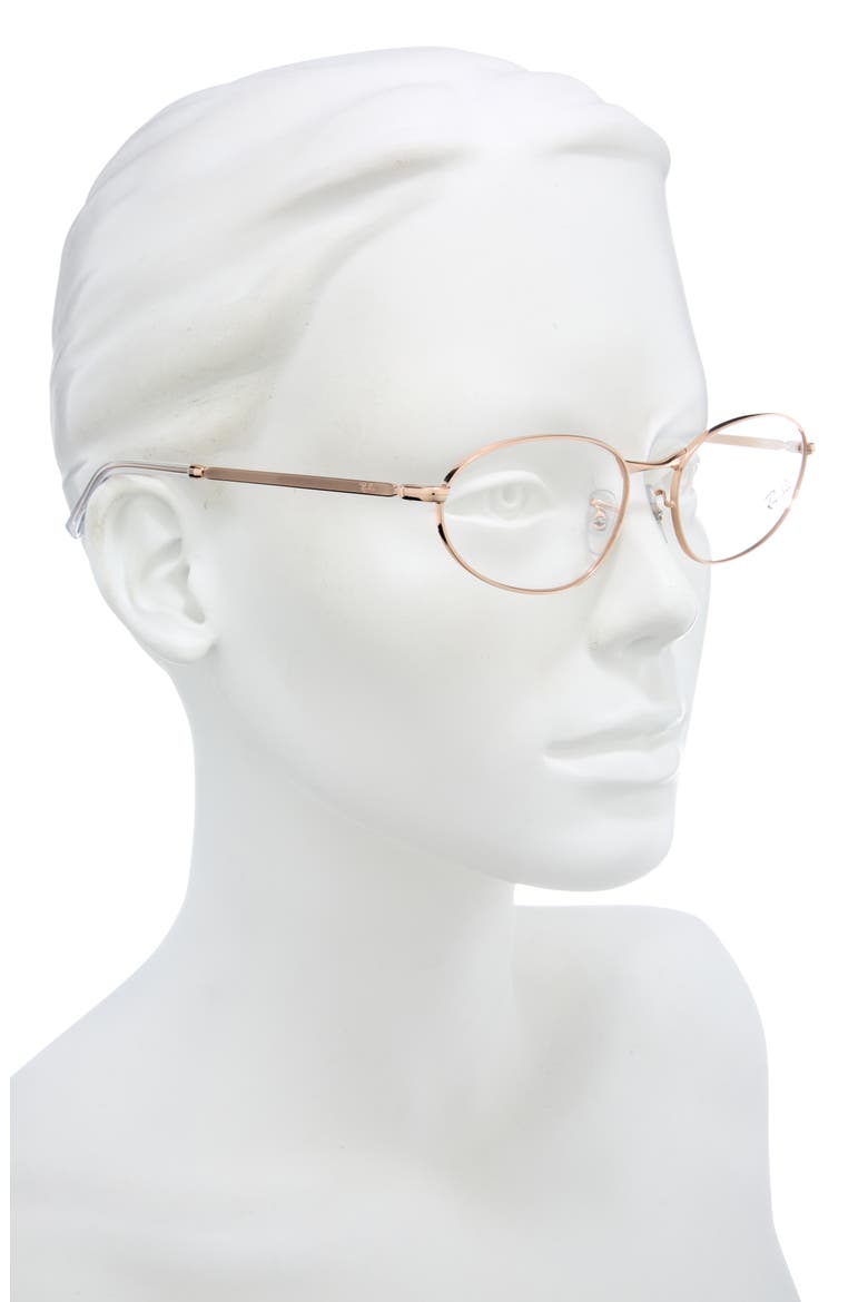 56mm Irregular Optical Glasses, Alternate, color, ROSE GOLD