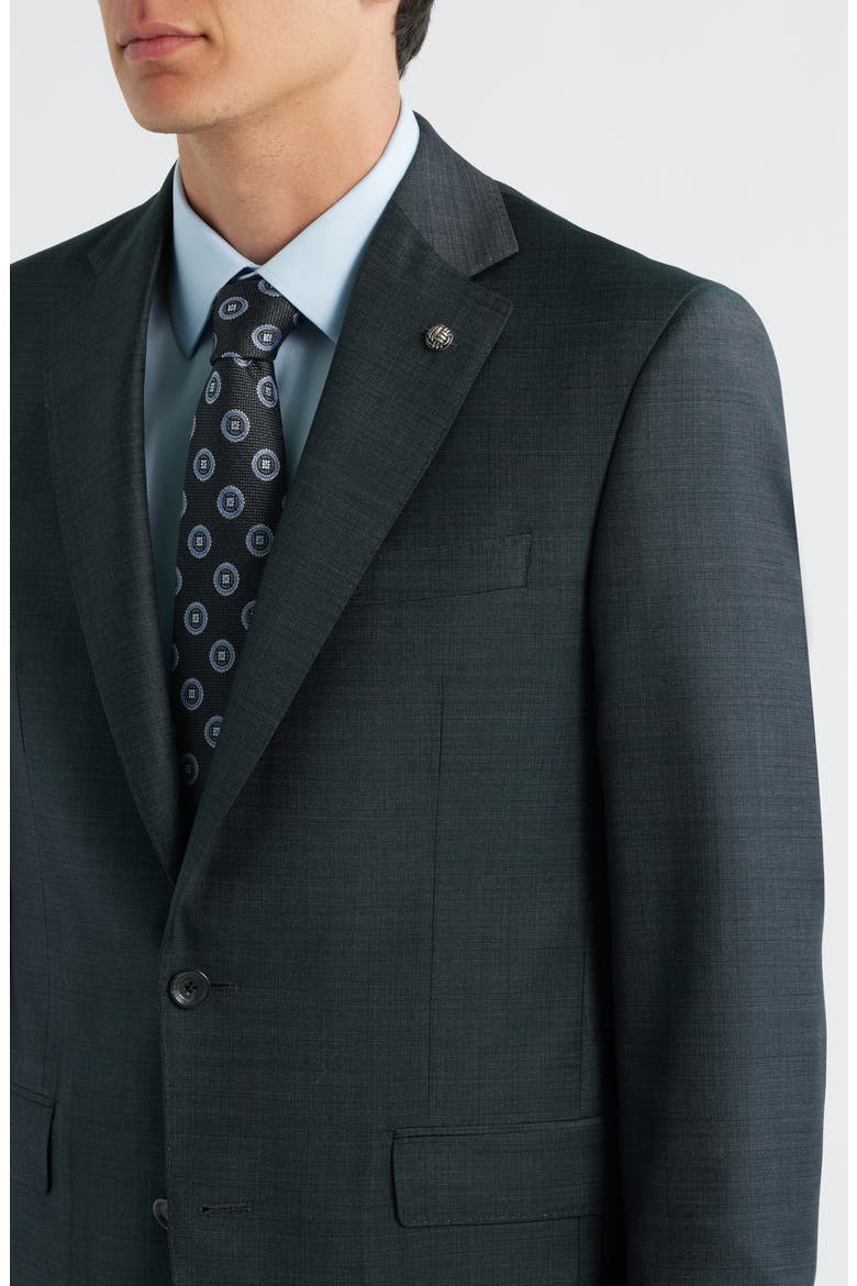 Esprit Dark Olive Mélange Wool Suit, Alternate, color, DARK OLIVE