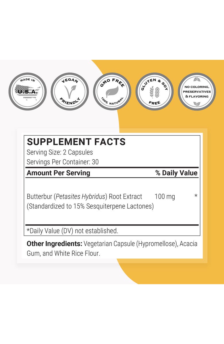 SuperSmart Butterbur Extract, Alternate, color, NO COLOR
