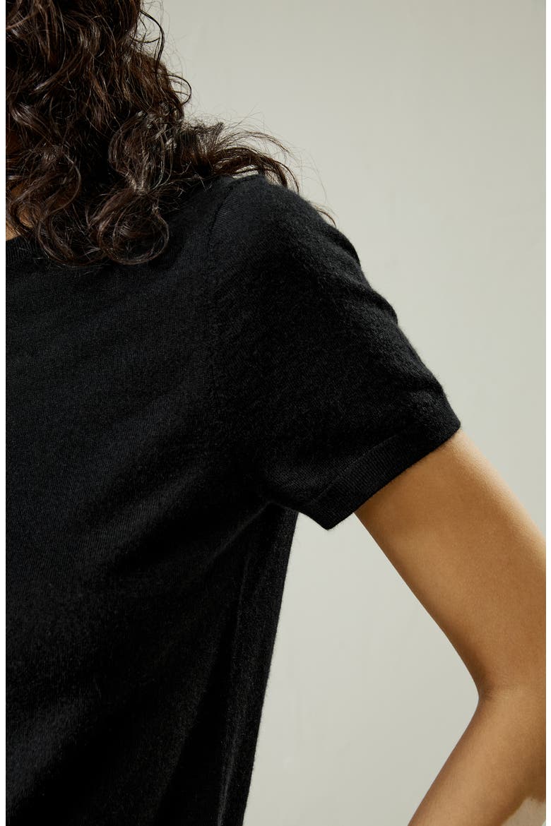 Women's Cashmere Round Neck Sweater, Alternate, color, Black