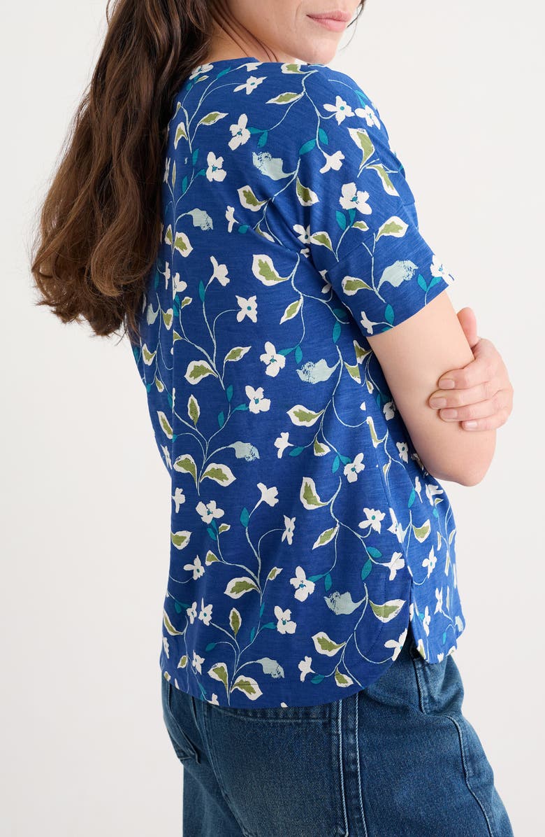 Seasalt Cornwall Bryher View Organic Cotton T-Shirt, Main, color, Chalk Flower Sea Skipper