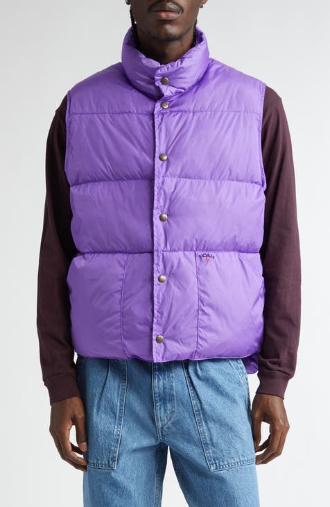 Mens purple puffer vest on sale