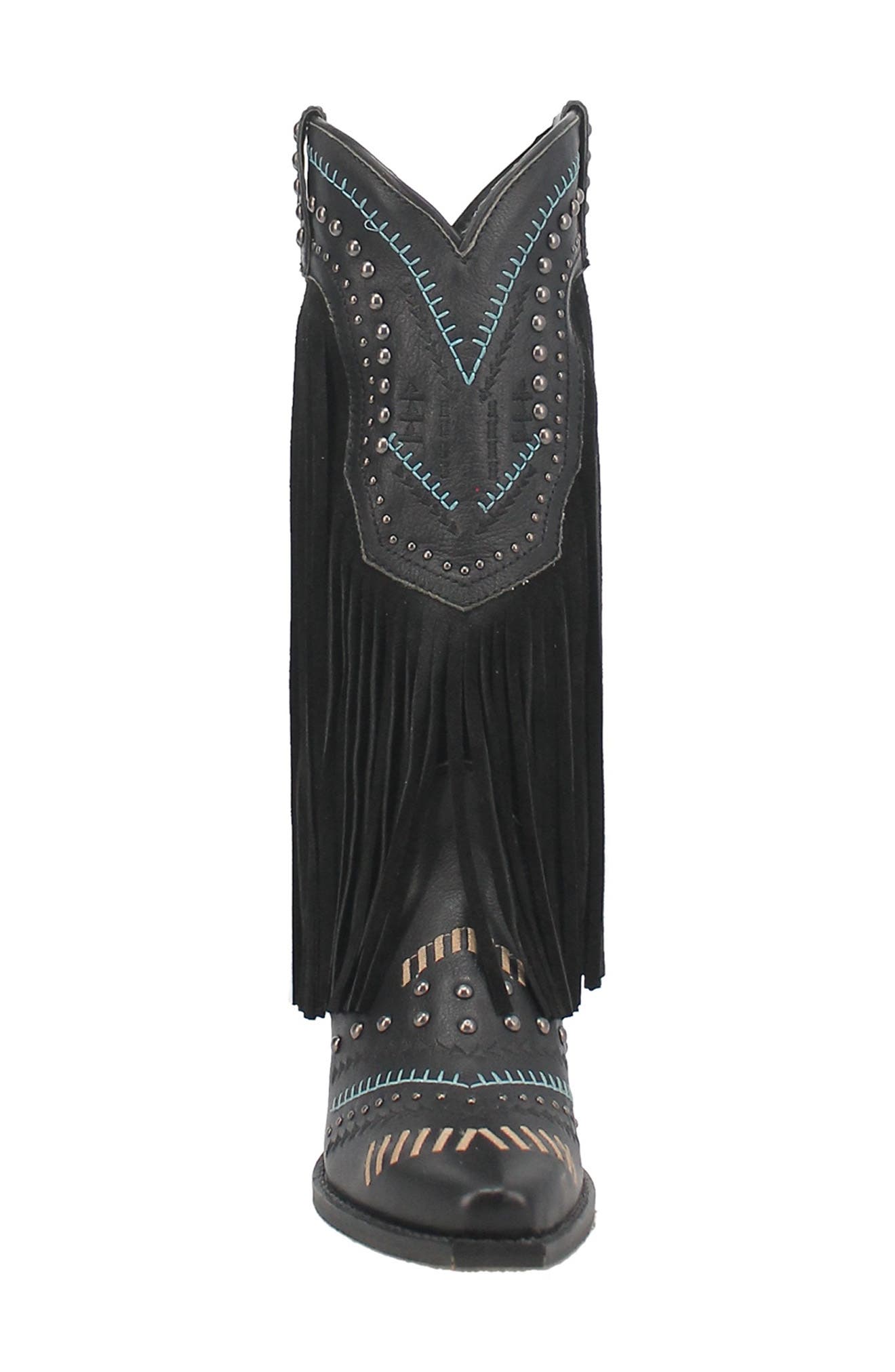 Dingo Fringe Western Boot, Alternate, color, 