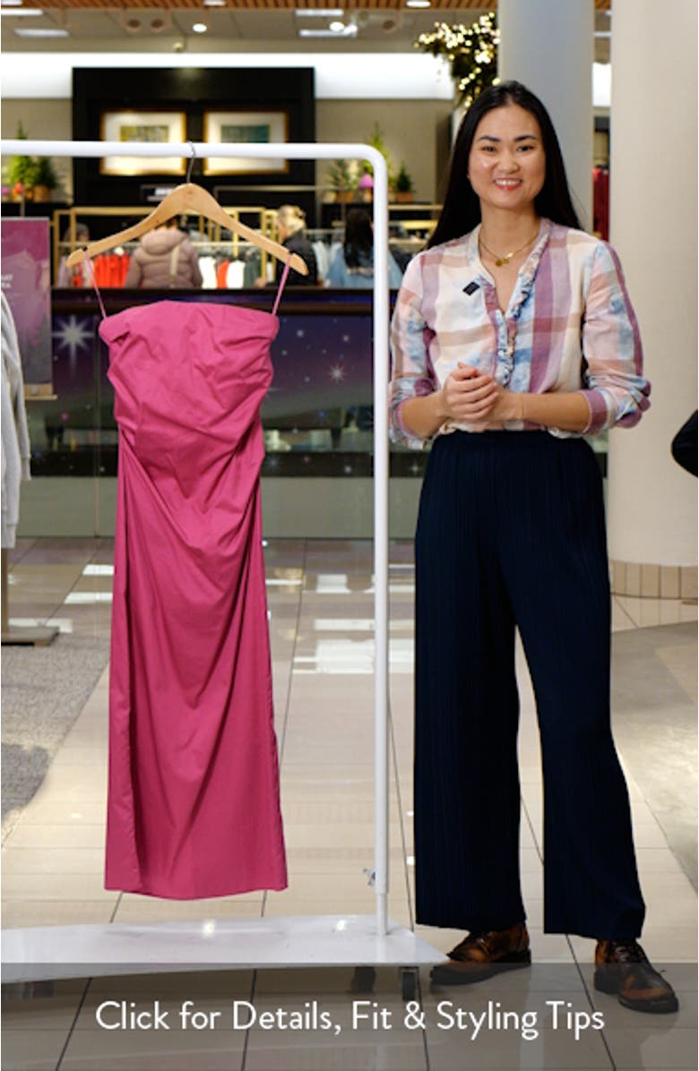 Draped Strapless Dress, sales video thumbnail