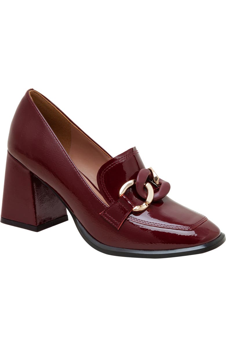Linea Paolo Cece Block Heel Loafer, Main, color, Burgundy