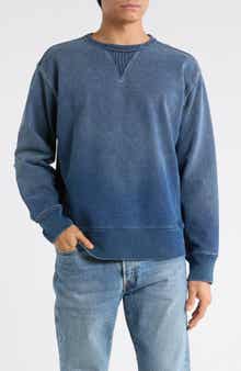 BUCK MASON Loopback Double V Crewneck Sweater