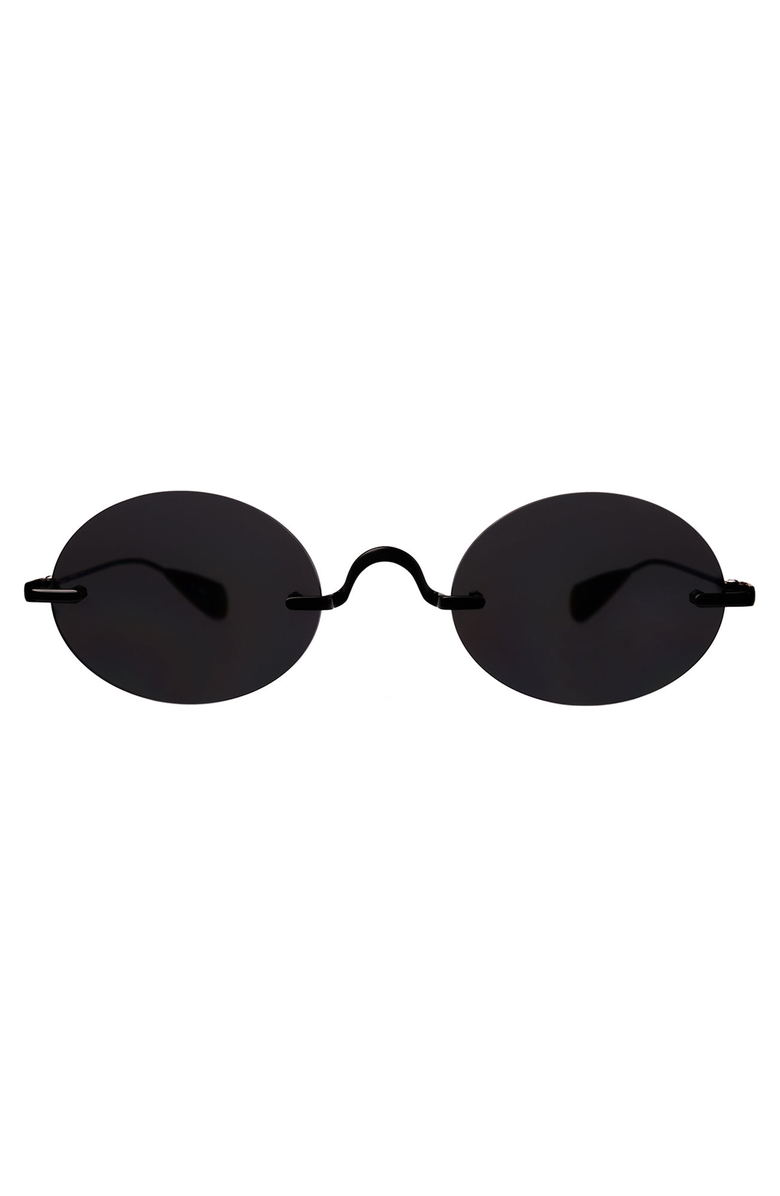 Lyndon Eyewear Havana Sunglasses, Main, color, Matte Black / Grey