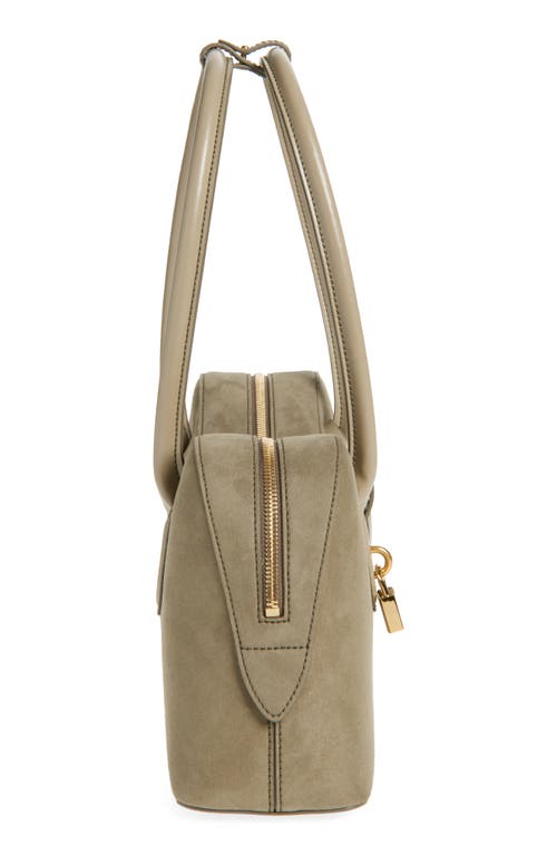 Stella Mccartney Ryder Faux Suede Crossbody Bag In Khaki