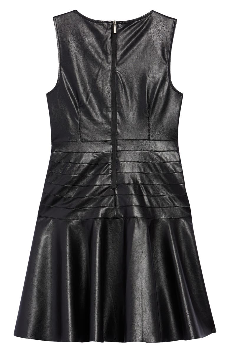 Habitual Kids Kids' Faux Leather Flounce Dress, Alternate, color,
