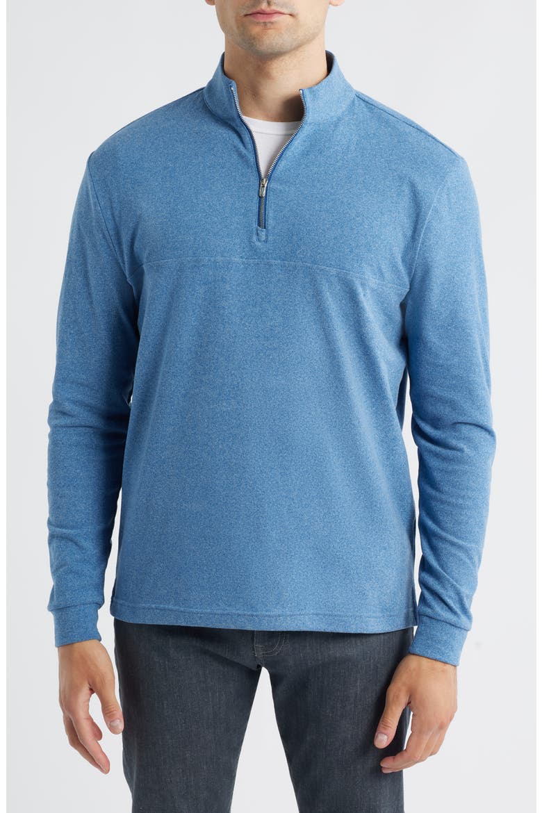 Mikey Quarter Zip Pullover, Main, color, SPLASH
