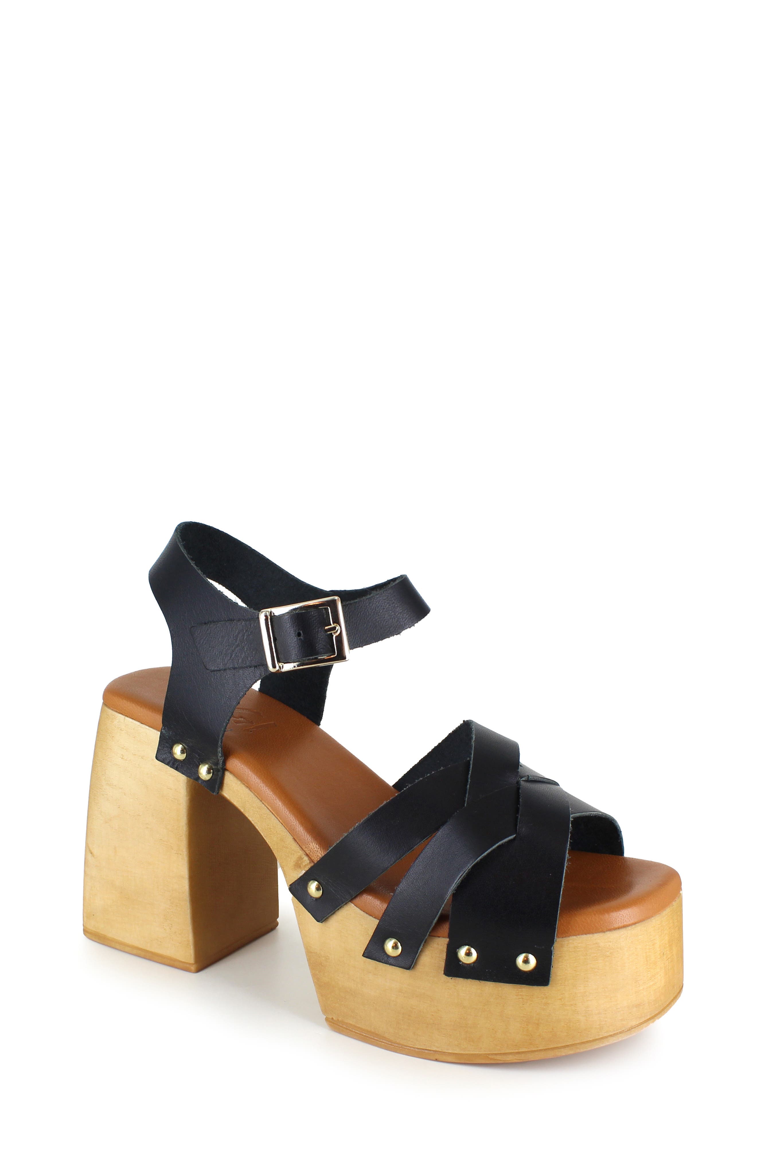 ZIGI Marcy Platform Sandal, Main, color, Blk Leathe