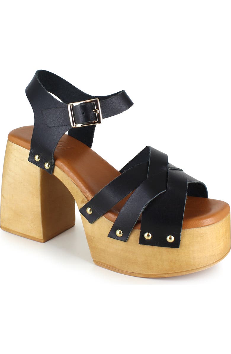 ZIGI Marcy Platform Sandal, Main, color, Blk Leathe