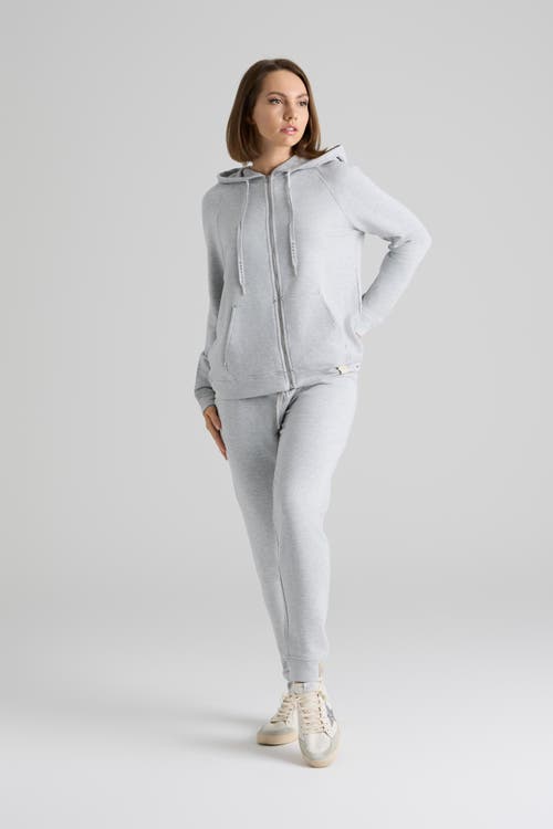 Le Fafo Evelyn Zip Up Hoodie In Gray