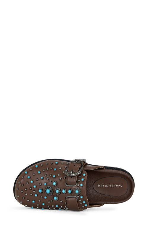 Azalea Wang Flair Studded Clog In Brown
