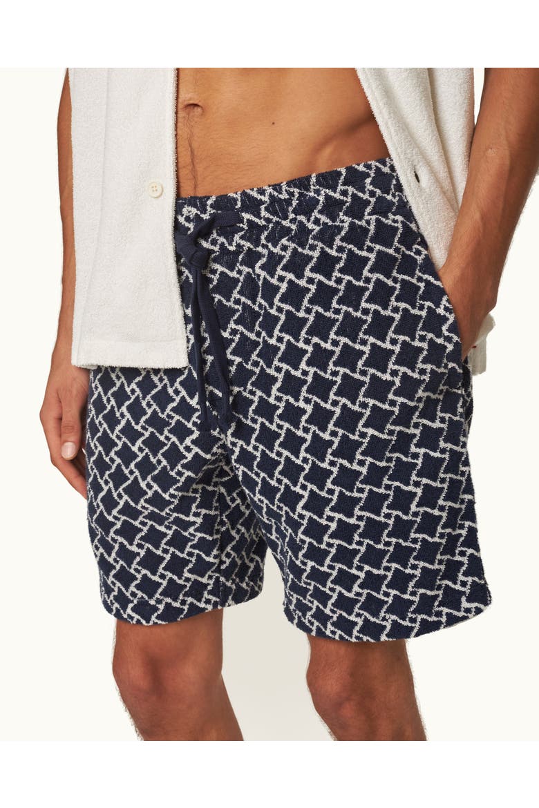 Trevone Towelling Classic-Fit Drawcord Sweat Shorts, Alternate, color, NIGHT IRIS