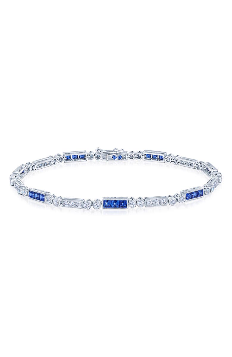 Kwiat Splendor Sapphire & Diamond Line Bracelet, Main, color, Blue