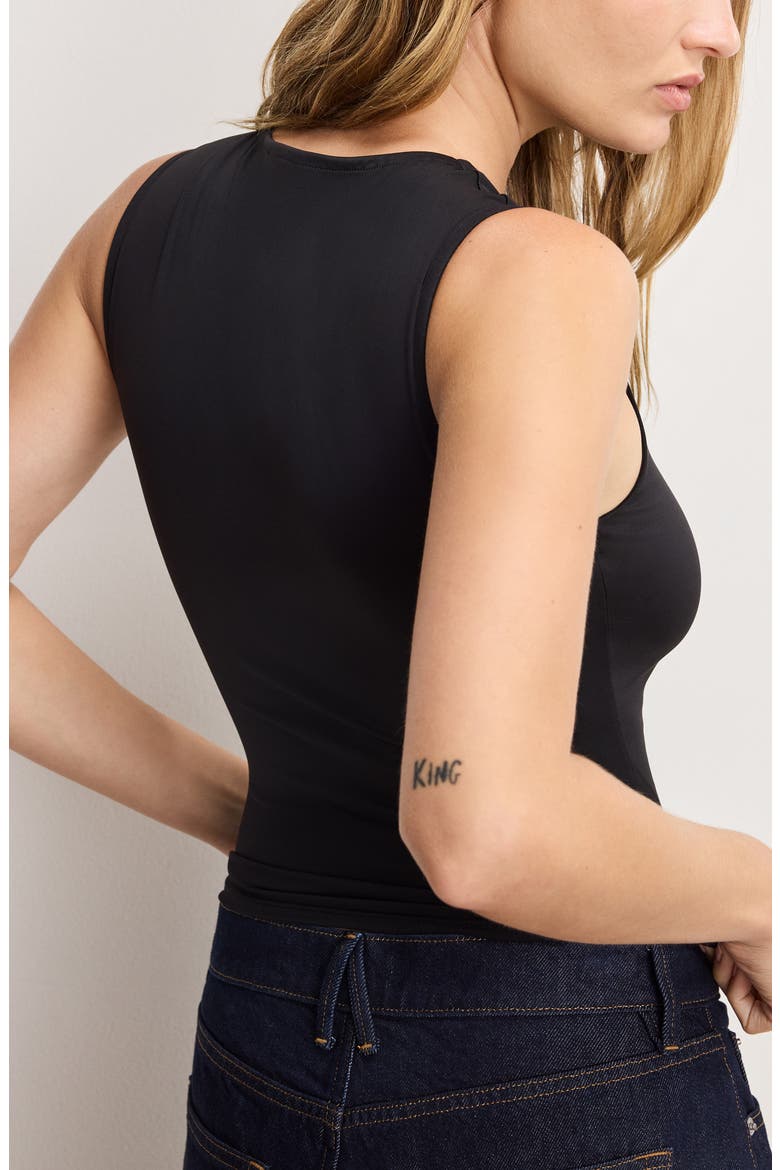 Weightless Corset Tank Top, Alternate, color, BLACK001