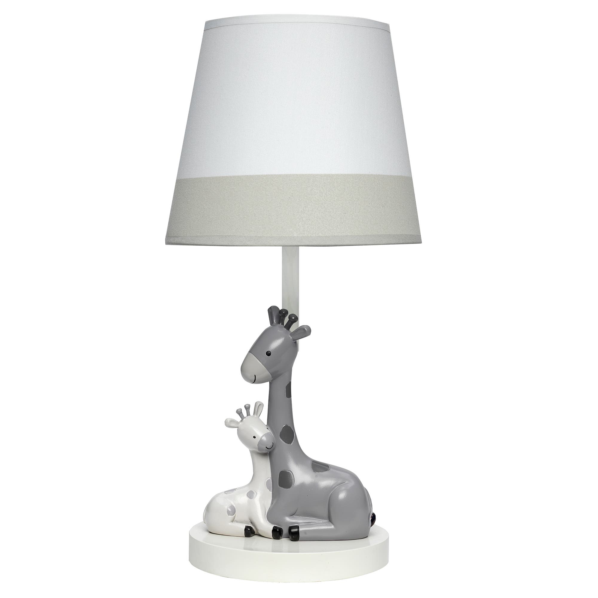 Lambs & Ivy Jungle Friends Giraffe Nursery Lamp with Shade & Bulb in Grey 