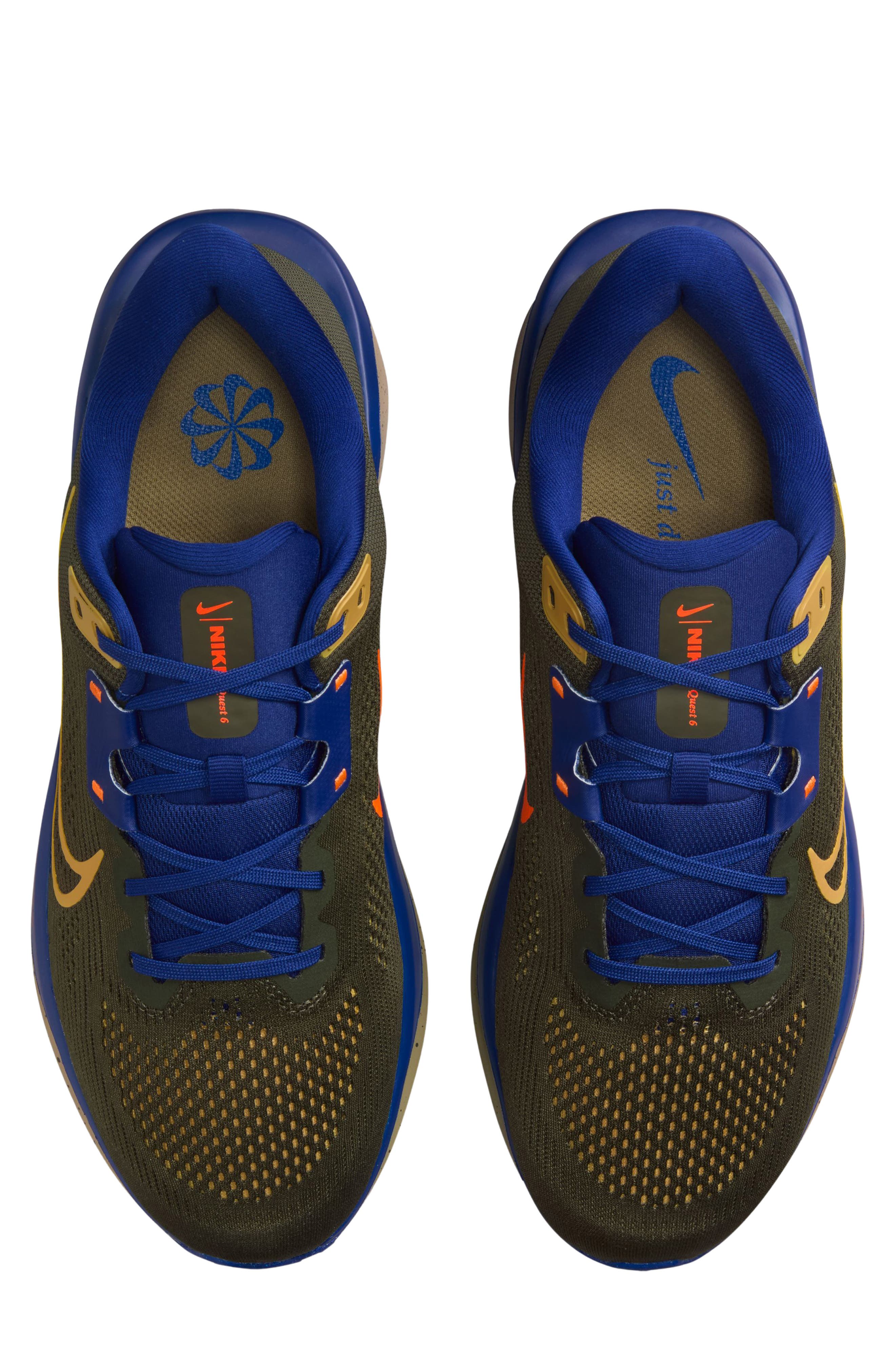 Nike Quest 6 Running Shoe, Alternate, color, Cargo Khaki/ Infinite Gold