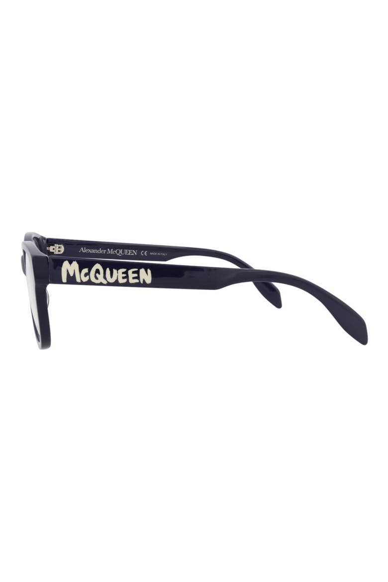 52mm Square Optical Glasses, Alternate, color, BLUE BLUE TRANSPARENT