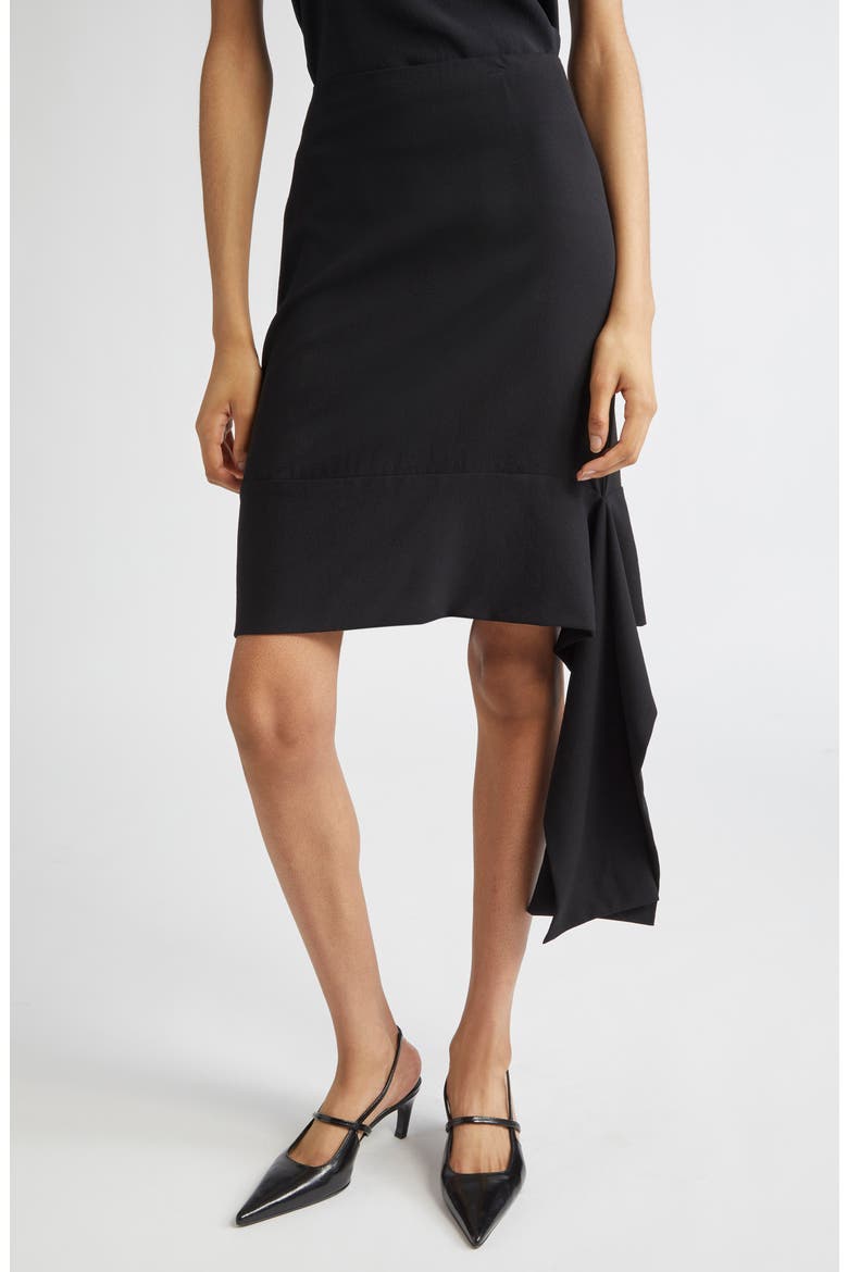 Una Organic Wool Sash Skirt, Main, color, BLACK