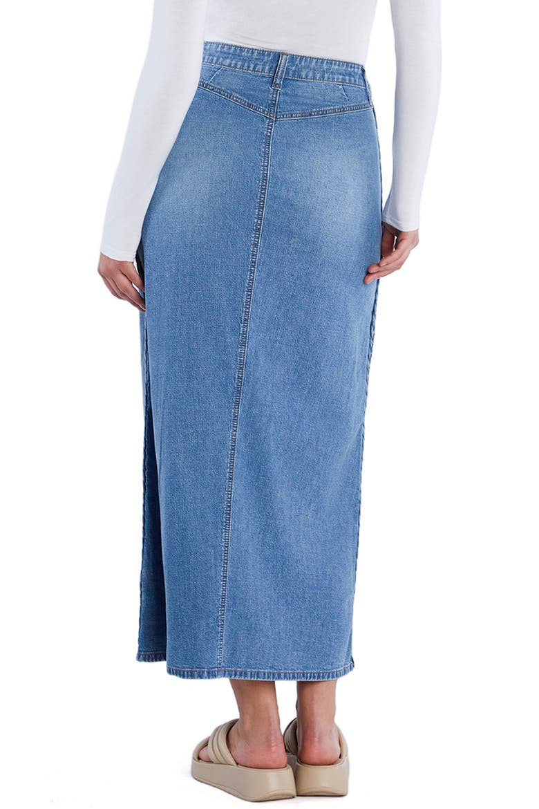 Braided Denim Maxi Skirt, Alternate, color, SURF DENIM