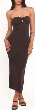 Petal & Pup Tamrin Metallic Strapless Dress