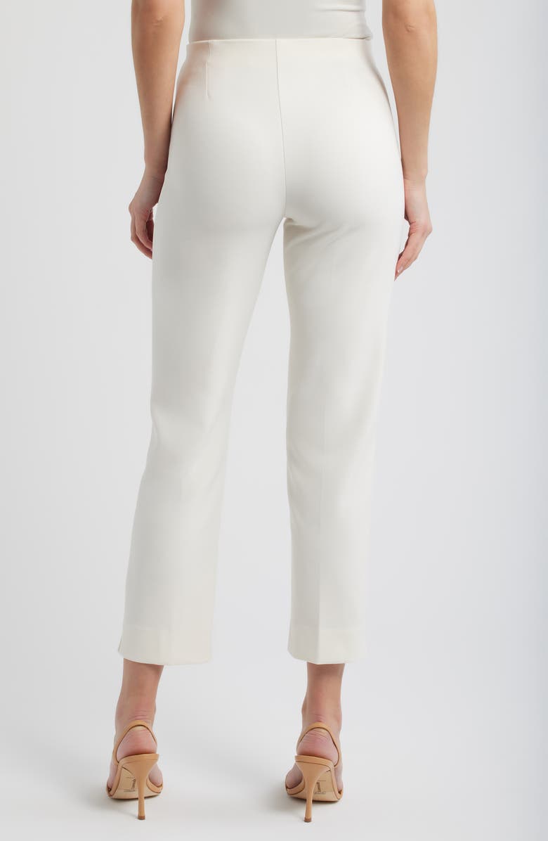 Anne Klein Hollywood Waist Ankle Pull-On Pants, Alternate, color, White Dove