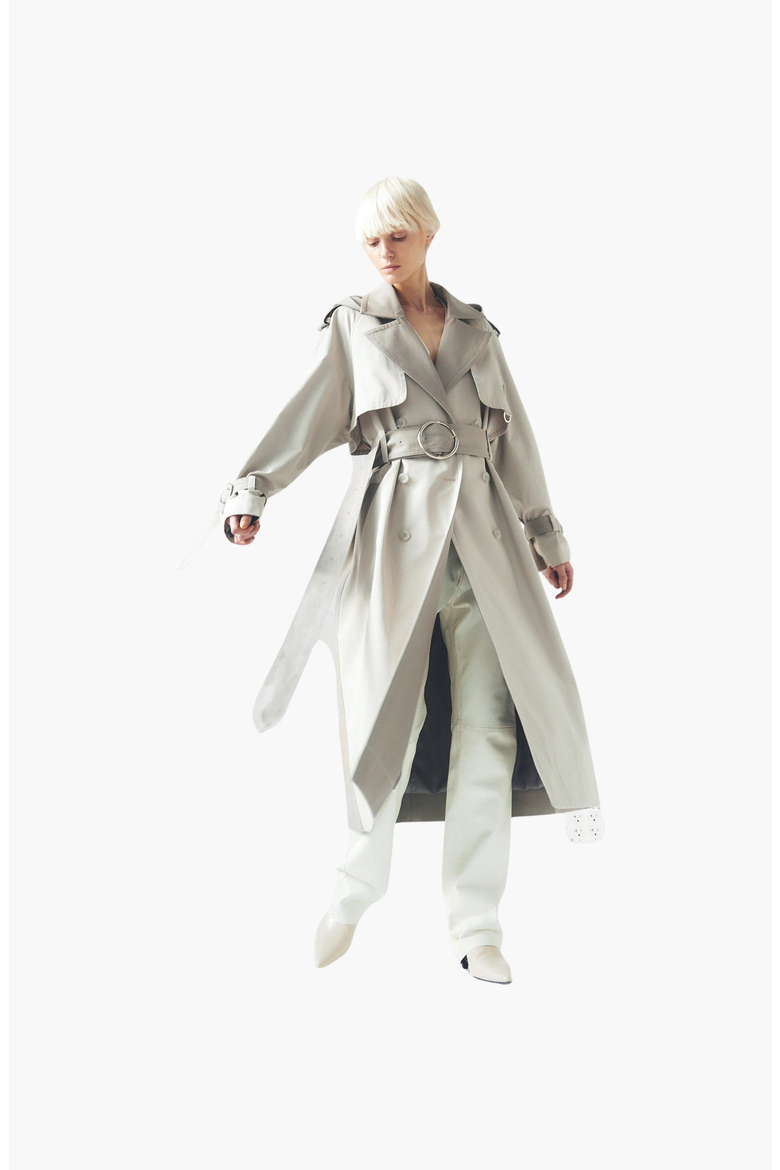 Water Resistant Trench Coat, Alternate, color, Light Gray