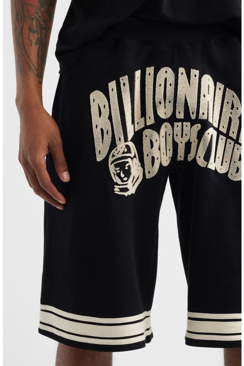 Curve Logo Cotton Shorts, Alternate, color, BLACK