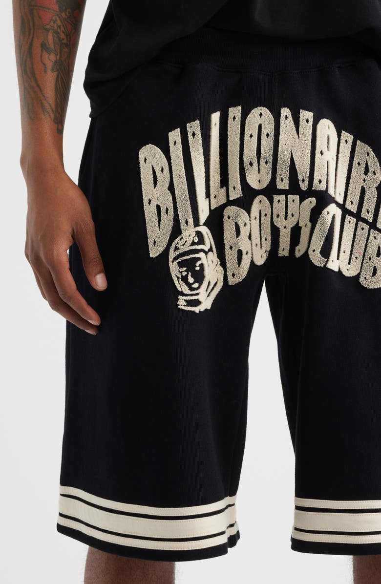 Billionaire Boys Club Curve Logo Cotton Shorts, Alternate, color, Black