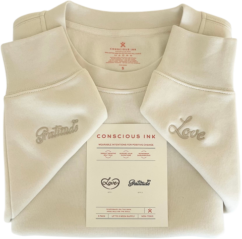 Love/Gratitude Sweatshirt + Manifestation Kit