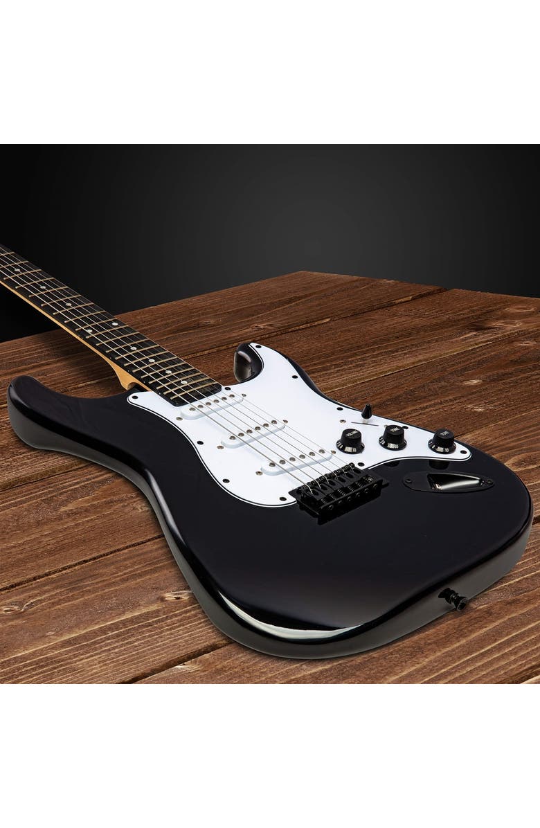 Lyxpro 39 Electric Guitar Kit Bundle w/ 20W Amp, Tuner, Strings, Picks, Strap & Case, Alternate, color, Black
