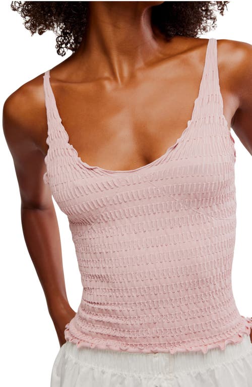 Shop Free People Pucker Up Seamless Camisole In Misty Rose